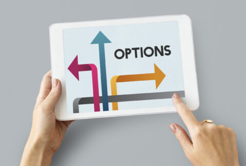 Illustration of opportunities at turning point to be change on d