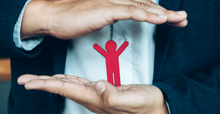 Life and health insurance policy concept idea. Finance and insur